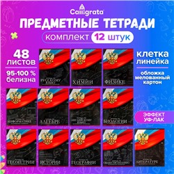 Набор предметных тетрадей 48 листов, Calligrata «Герб», 12 предметов