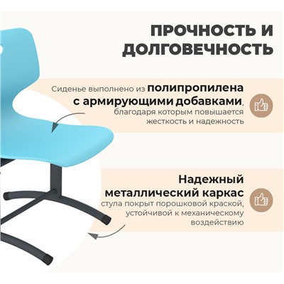 Стул Дельта SHT-S-TN27/3-5
                        д3-5 голубой / антрацит