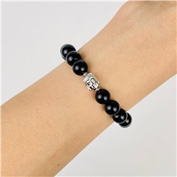 Радуга Самоцветов Браслет Будда из черного Агата