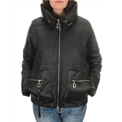 EAC931 BLACK Куртка демисезонная женская (100 гр. синтепон)