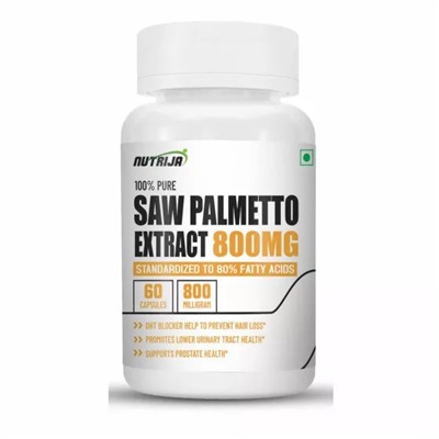 Экстракт Со Пальметто (60 кап, 800 мг), Saw Palmetto Extract, произв. Nutrija