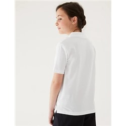 2pk Unisex Easy Dressing School Polo Shirts (3-18 Yrs)