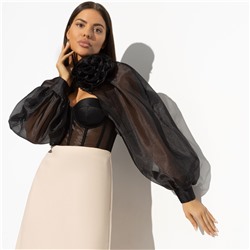 Болеро нарядное со съемным декором, Деловой взгляд (lady, с брошкой)