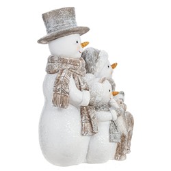 Фигурка декоративная "Снеговики", L12 W9 H16 см
