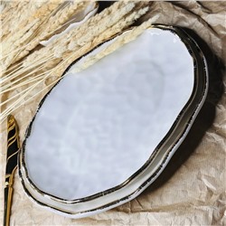 142-010 Овальное блюдо 27х19х3,5см ОФЕЛИЯ в под.уп.(х16)Фарфор