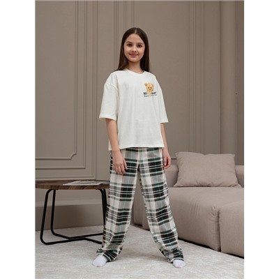 Детский костюм для девочки Мишель-1 КД-390 / зелёный