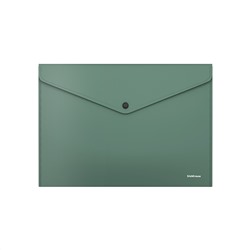Папка-конверт на кнопке A4 пластик ErichKrause® Fizzy Classic зеленый 50178/12/Россия Подробнее