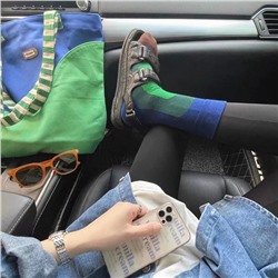 Sexy cotton brand knee socks for men and women, gradient, internet celebrity, mid-length