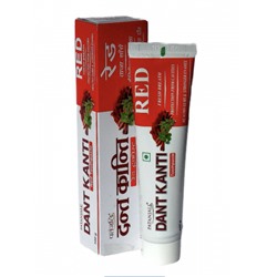 Аюрведическая натуральная зубная паста Dant Kanti Red, Patanjali 100 гр