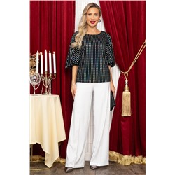 Блуза праздничная Ты ослепляешь! (черная) Б14697-7М