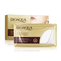 Гидрогелевая маска для шеи с коллагеном и козьим молоком, 30гр / BIOAQUA Fullerene Milk Collagen Neck Mask