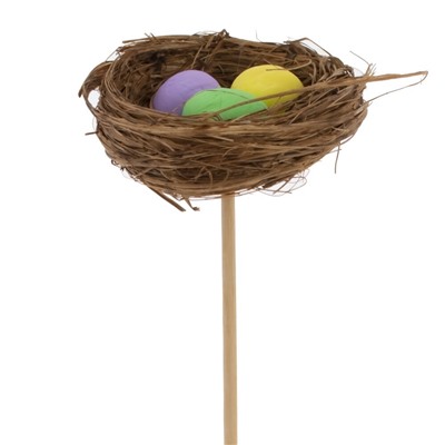 GAEM Изделие декоративное (вставка) "Гнездо пасхальное" (блок 12 шт) (6*2), L6 W6 H25 см, 3в.