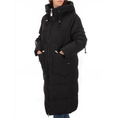 H303 BLACK Пальто зимнее женское (200 гр. холлофайбер)