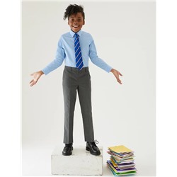 2pk Girls' Easy Dressing Slim Leg School Trousers (3-18 Yrs)
