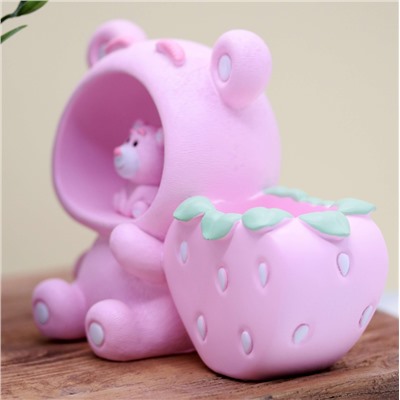 Подставка для канцелярских принадлежностей «Strawberry bear», pink