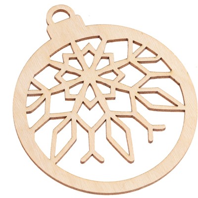 Заготовки для творчества на новый год «Шары со снежинками», 5 шт.