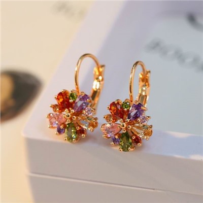 1G0026 Серьги с позолотой, 21х11х5мм