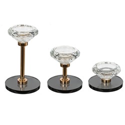 Набор из 3-х подсвечников, L25 W11 H20/9 см