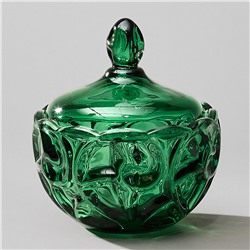 БЛЮДО С КРЫШКОЙ "ELEGIA" EMERALD 12Х12 СМ