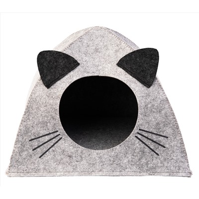 Домик для животных "Палатка УШАСТАЯ", войлок, 38х28х38см