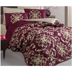 2 сп. Евро Постельное Белье с Одеалом Сатин SATEN Uyku Set- cotton box