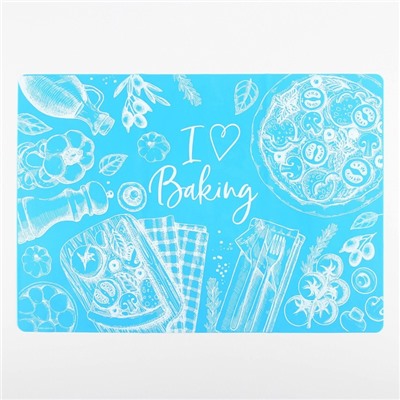 Силиконовый коврик для выпечки I love Baking, 64 х 45 см