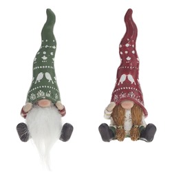 Фигурка декоративная "Гном", L6 W5 H13,5 см, 2в.