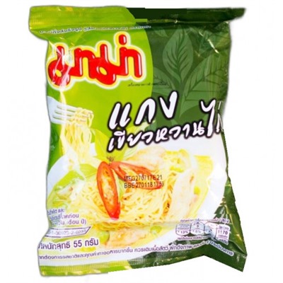 Лапша быстрого приготовления со вкусом курицы и зеленого карри Mama