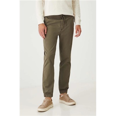 Spodnie męskie jogger gładkie kolor zielony