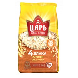 ЦАРЬ Хлопья из 4-х злаков 400гр
