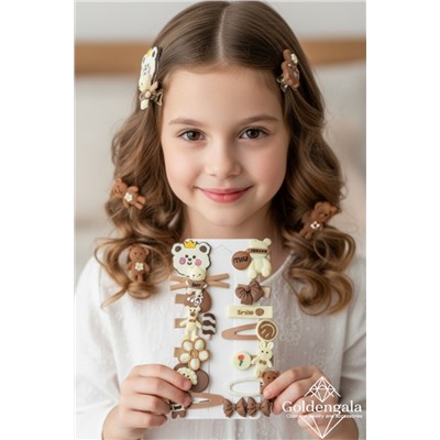 Набор детских заколок для волос на блистере В наборе 14 предметов НД11 (1)
