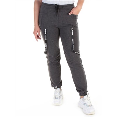 QB-82 DK. GRAY Брюки спортивные женские (95% хлопок, 5% стрейч) P&S