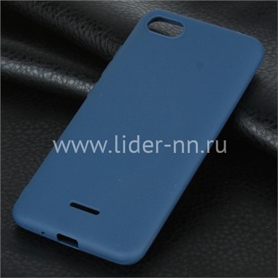 Задняя панель для Xiaomi  Redmi 6A Силикон матовый (синяя)