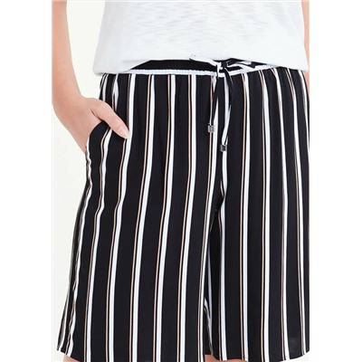Stripe Knee Length Bermuda Shorts
