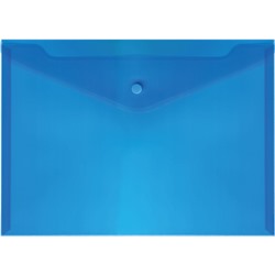Папка-конверт на кнопке A4 "deVENTE" 180мкм полупрозрачная синяя 3071407/30/Россия