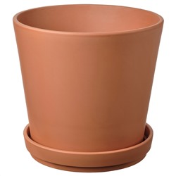 BRUNBÄR, Blumentopf mit Untersetzer, für draußen Terrakotta,, 32 cm