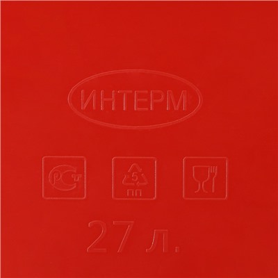 Таз овальный хозяйственный, 27 л, пластик, МИКС