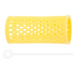 Dewal Бигуди пластиковые для волос RMHR-2, желтый, d 32 мм, 12 шт.