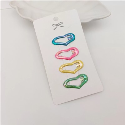 Заколка - зажим  Сердечки