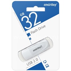 USB Flash  32GB SmartBuy Scout белый 2.0