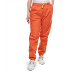 M047 ORANGE Брюки спортивные женские на флисе (100% хлопок) 7986