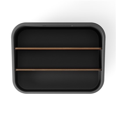 Органайзер Bellwood, 29х20 см, черный/орех