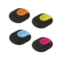 Ластик BRAUBERG "C-Grip", 46х39х12,5 мм, черный, держатель ассорти, 228063