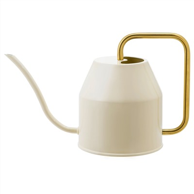 VATTENKRASSE, Gießkanne, elfenbeinweiß/goldfarben,, 0.9 l
