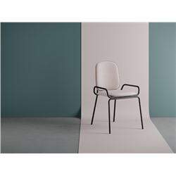 Стул Ror, Double Frame, велюр, черный/розовый