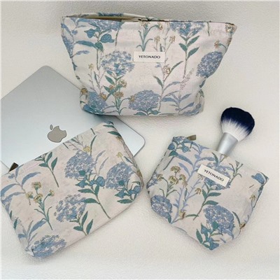 Brand handheld capacious cosmetic bag, travel bag, storage system, small clutch bag, liner, high-end