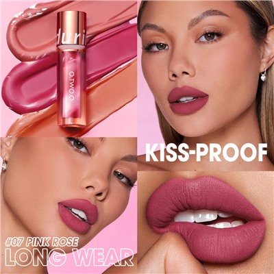 Матовая губная помада O.TWO.O New Trending Lip Gloss Marbling Water Proof Matt Finish Lip Stick № 3 Cocoa Brown