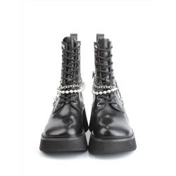 01-GZ6190-L61 BLACK Ботинки демисезонные женские (натуральная кожа)