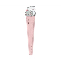 Линейка с топпером 12см MESHU "Cute kittens", пластиковая, европодвес