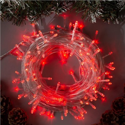 УЦЕНКА НИТЬ ECO. IP20, 20 м, Н.С. LED-200-220V, 8 режимов, КРАСНЫЙ